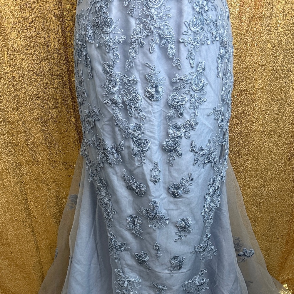Azazie Marbella Light Blue formal gown dress. Mother of the bride or bridesmaid - Picture 4 of 8